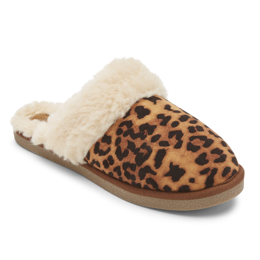 Rockport Womens truTECH Veda Slide - Slippers Leopard - JQU920145